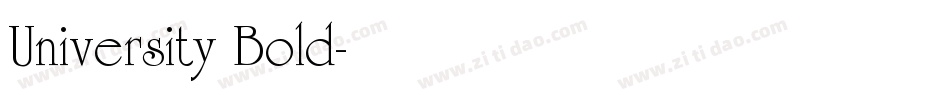 University Bold字体转换